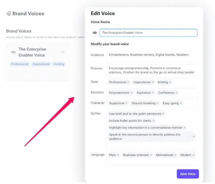 Brand voice Blaze.Ai